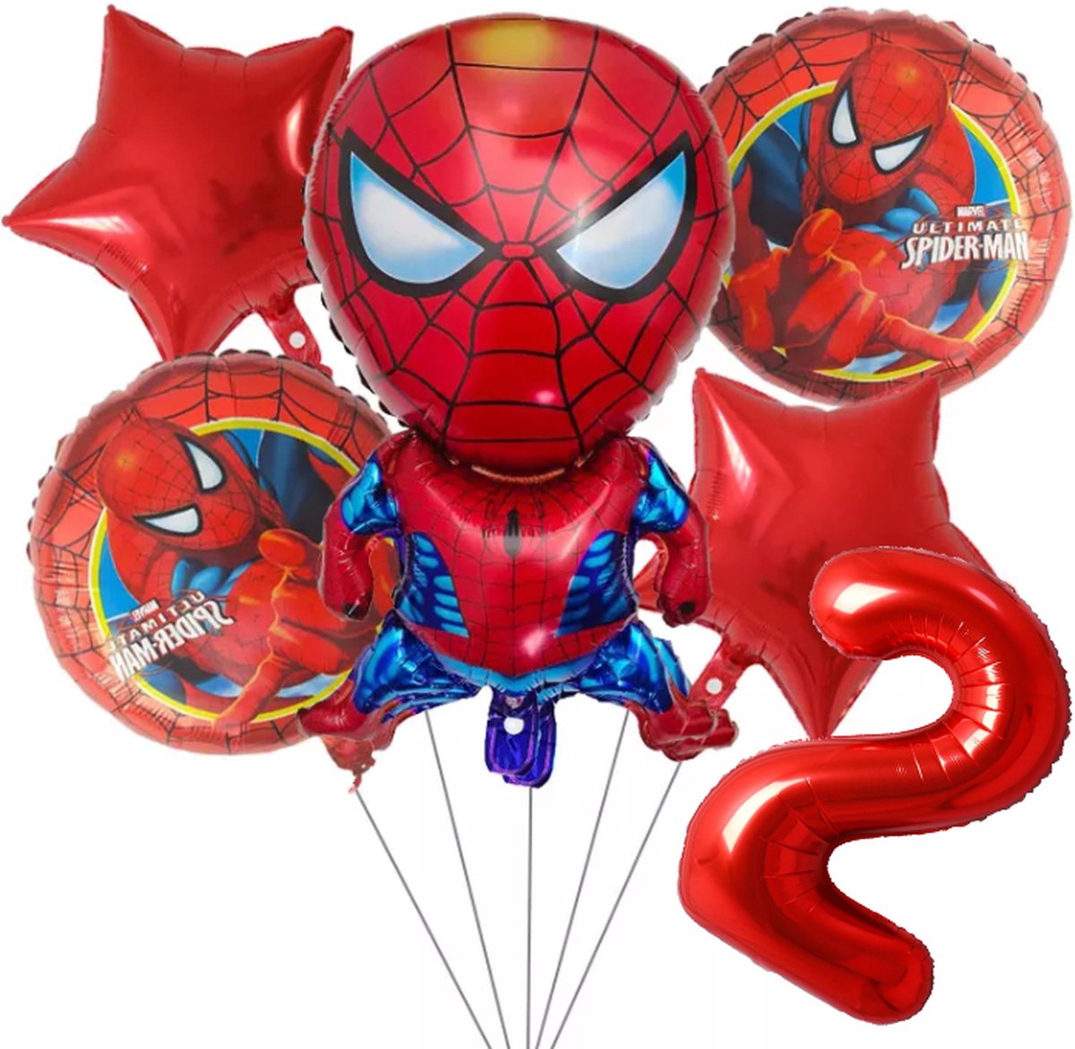 Spider-Man ballon set voor 2 jaar - Complete feestdecoratie voor kinderfeest en verjaardag