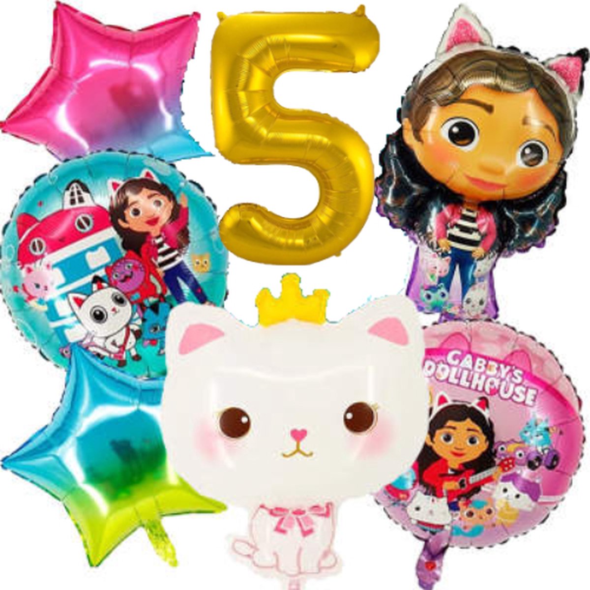Gabby's poppenhuis - Gabby's dollhouse set 4 73x42cm - Folie Ballon - Panda Poek - Themafeest - Verjaardag - Ballonnen - Versiering - Helium ballon