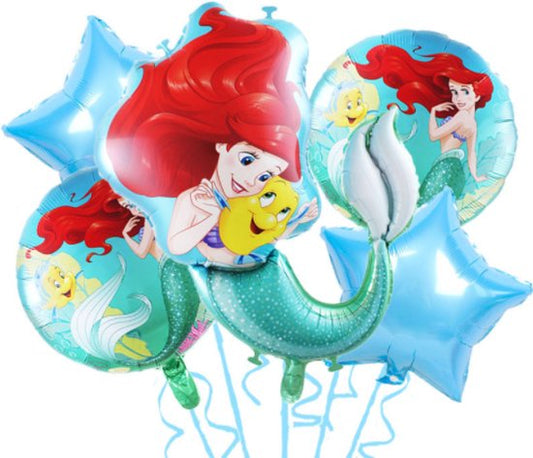 Ariel ballon set - 82x60cm - Folie Ballon - Prinses - Themafeest - Verjaardag - Ballonnen - Versiering - Helium ballon - de kleine zeemeermin