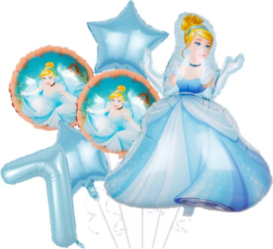 Assepoester ballon set - 92x67cm - Folie Ballon - Prinses - Themafeest - Verjaardag - Ballonnen - Versiering - Helium ballon