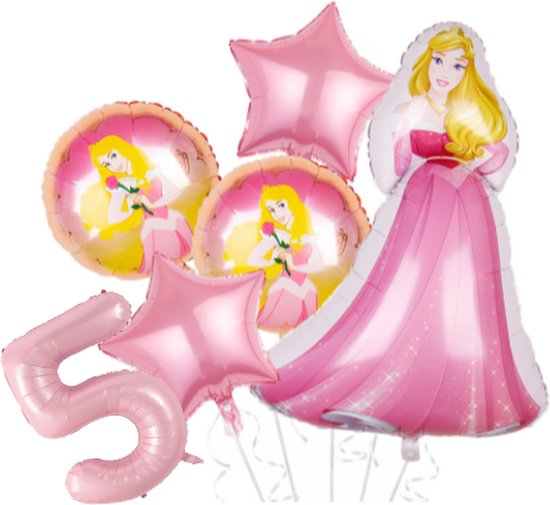 Doornroosje ballon set - 108x69cm - Folie Ballon - Prinses - Themafeest - Verjaardag - Ballonnen - Versiering - Helium ballon