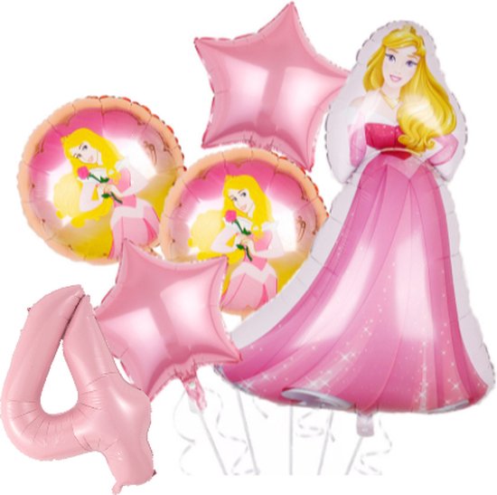 Doornroosje ballon set - 108x69cm - Folie Ballon - Prinses - Themafeest - Verjaardag - Ballonnen - Versiering - Helium ballon