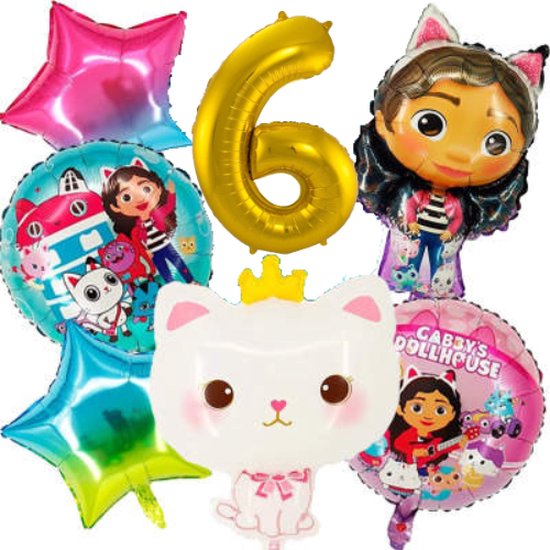 Gabby's poppenhuis - Gabby's dollhouse set 4 73x42cm - Folie Ballon - Panda Poek - Themafeest - Verjaardag - Ballonnen - Versiering - Helium ballon