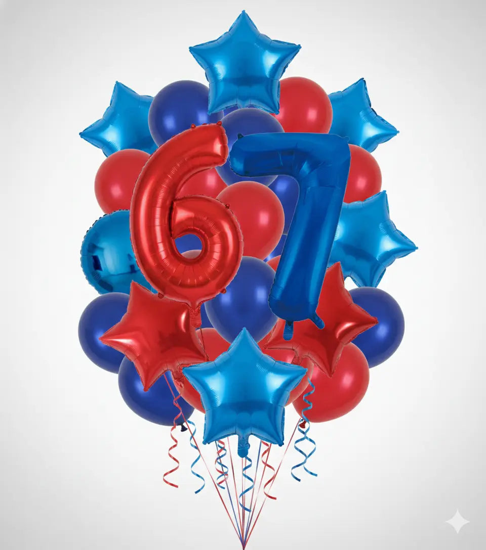 Six Seven Rood Blauw