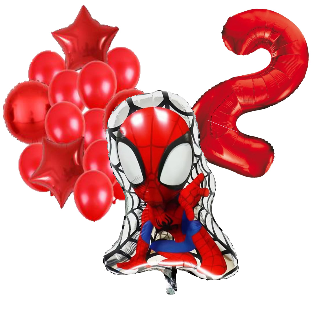 Spidey ballonnen pakket - 72x47cm - Folie Ballon set - Spiderman - Themafeest - 2 jaar - Verjaardag - Ballonnen - Versiering - Helium ballon