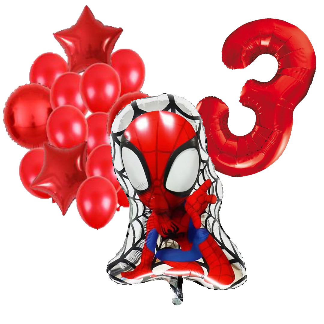 Spidey ballonnen pakket - 72x47cm - Folie Ballon set - Spiderman - Themafeest - 3 jaar - Verjaardag - Ballonnen - Versiering - Helium ballon