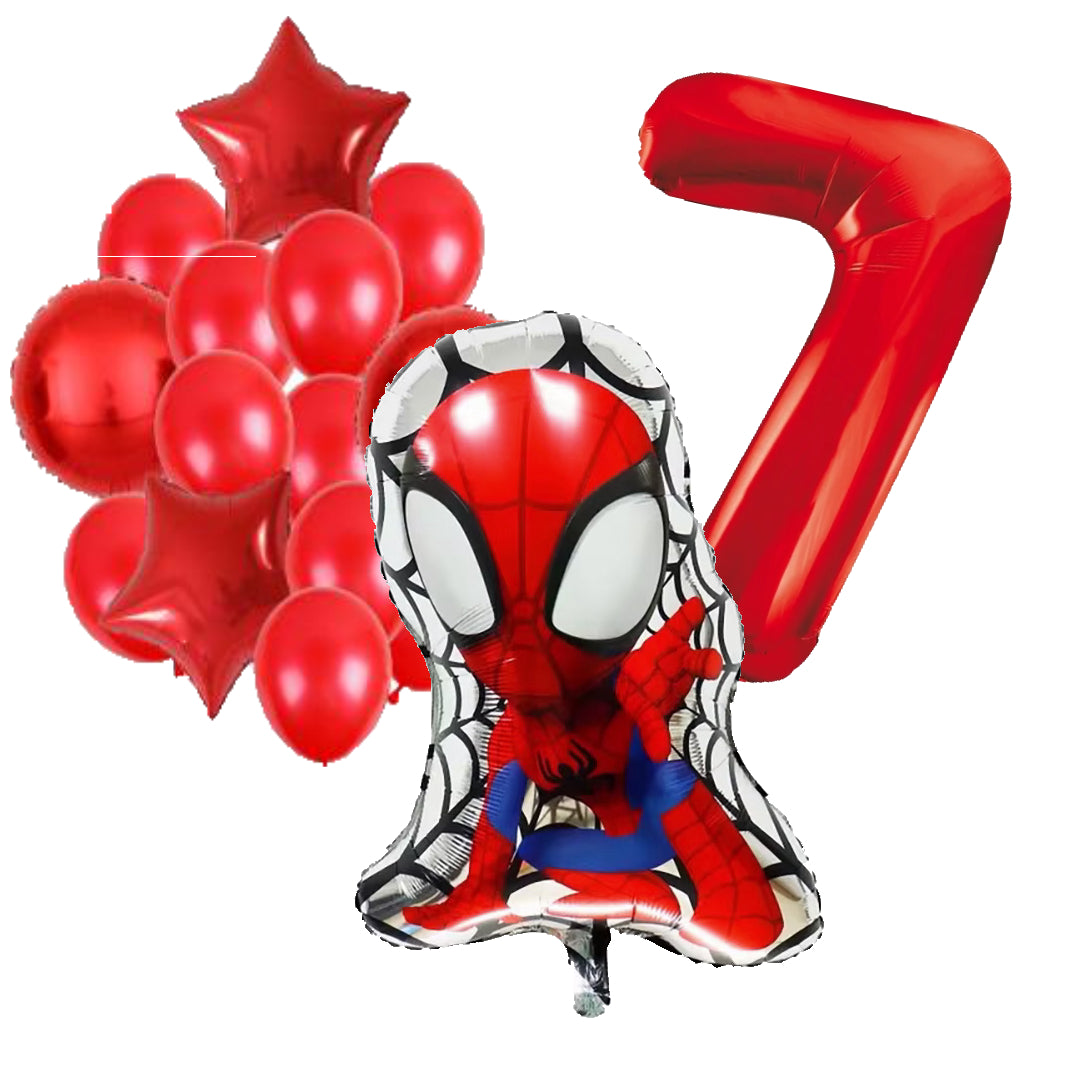 Spidey ballonnen pakket - 72x47cm - Folie Ballon set - Spiderman - Themafeest - 7 jaar - Verjaardag - Ballonnen - Versiering - Helium ballon