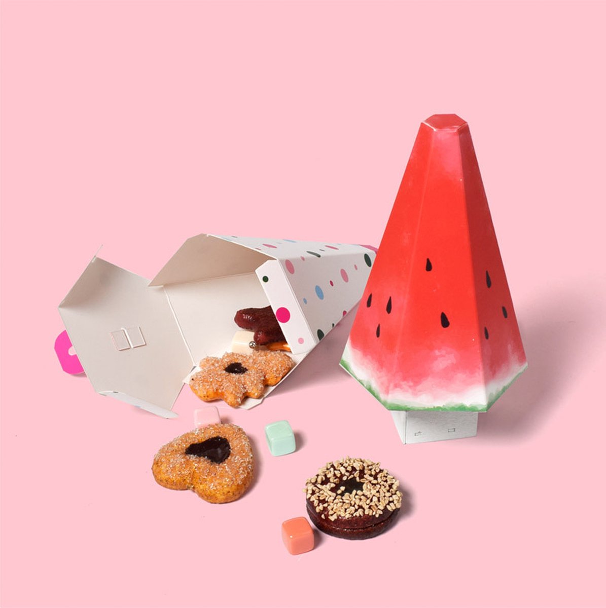 Set van 10 paraplu traktatiedoosjes in parapluvorm, ideaal voor kinderverjaardagen en uitdeelmomenten