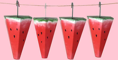 Set van 10 watermeloen traktatiedoosjes in watermeloenvorm, ideaal voor kinderverjaardagen en uitdeelmomenten