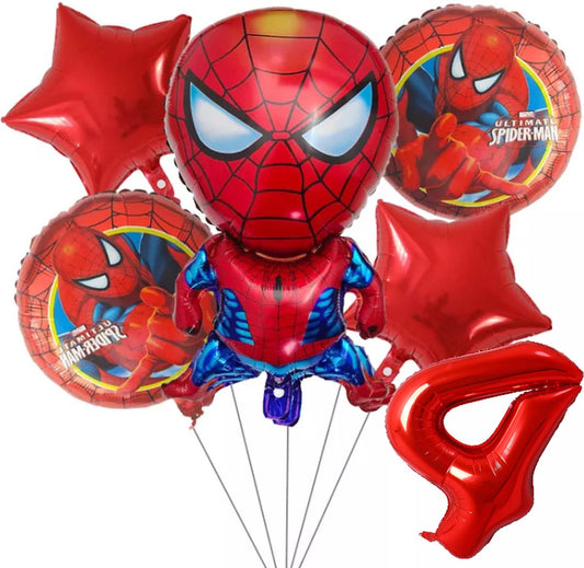 Folieballon set Spiderman 4 jaar
