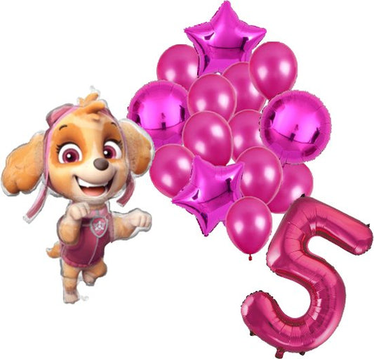 Folieballon set Paw Patrol Skye 5 jaar