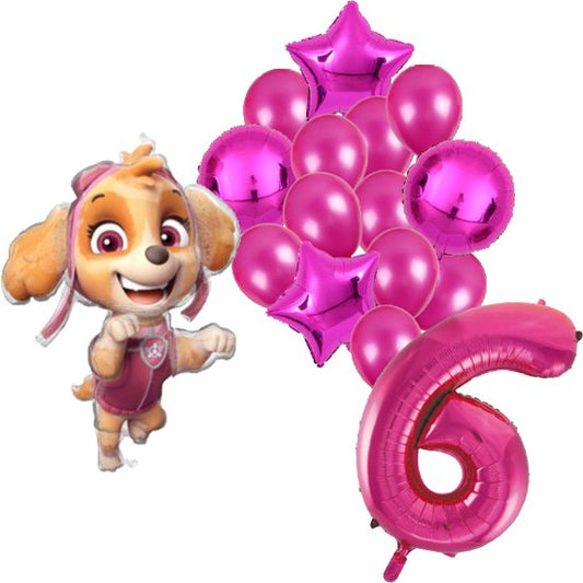 Folieballon set Paw Patrol Skye 6 jaar
