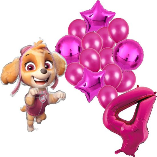Folieballon set Paw Patrol Skye 4 jaar