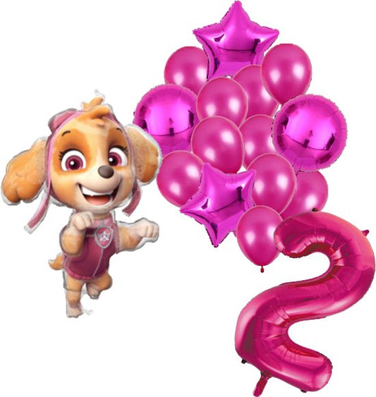 Folieballon set Paw Patrol Skye 2 jaar