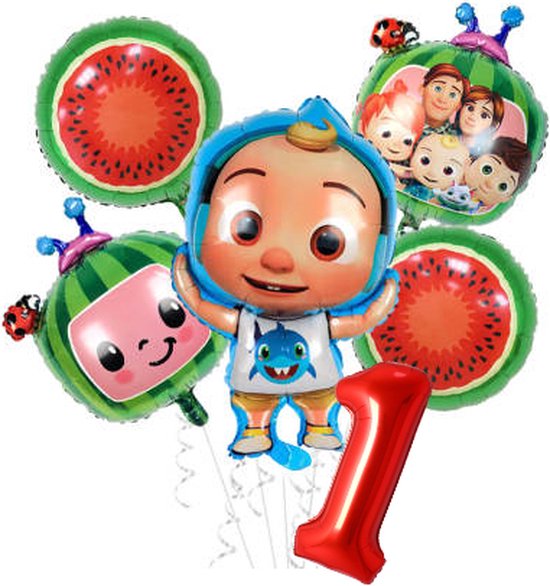 Folieballon set Cocomelon 1 jaar