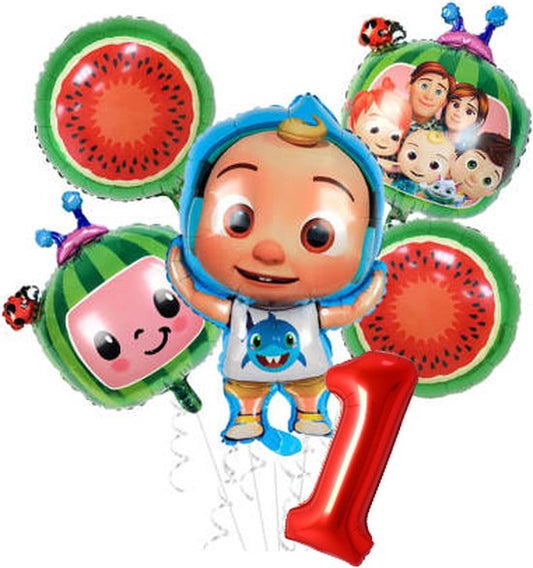 Folieballon set Cocomelon 1 jaar
