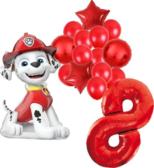 Folieballon set Paw Patrol Marshall 8 jaar