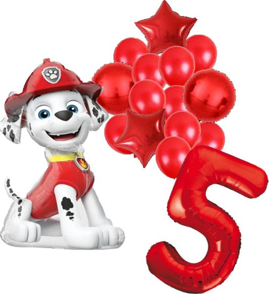 Folieballon set Paw Patrol Marshall 5 jaar