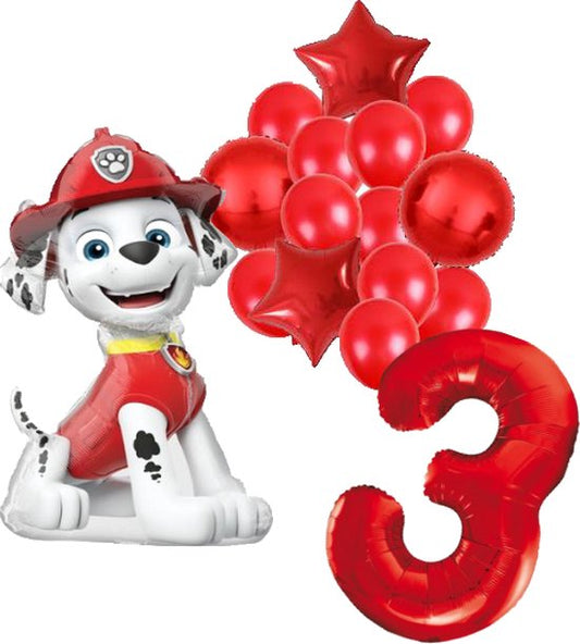 Folieballon set Paw Patrol Marshall 3 jaar