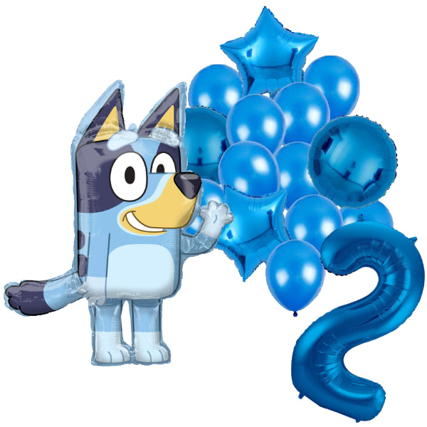 Bluey ballon set voor 2 jaar - Complete feestdecoratie voor kinderfeest en verjaardag