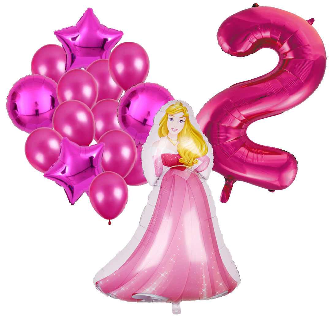 Folieballon set Doornroosje 2 jaar