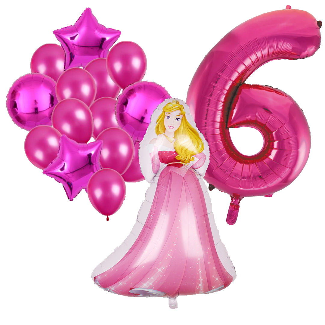 Folieballon set Doornroosje 6 jaar