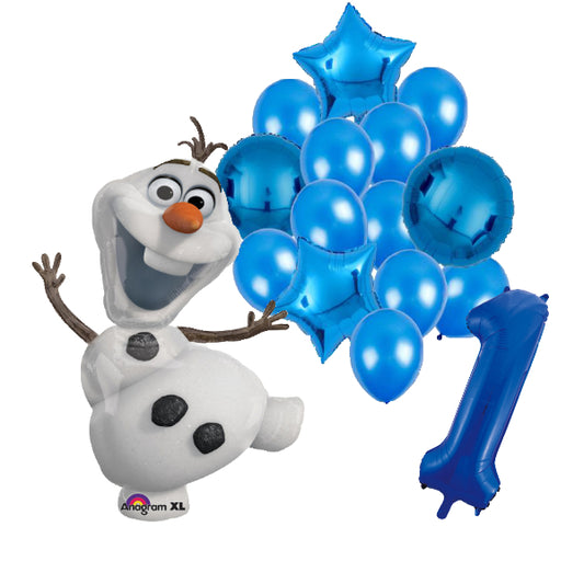 Olaf Frozen ballon set - 58x104cm - Folie Ballon - Olaf - Frozen - Themafeest - 1 jaar - Verjaardag - Ballonnen - Versiering - Helium ballon