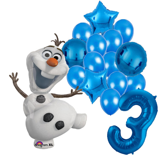 Olaf Frozen ballon set - 58x104cm - Folie Ballon - Olaf - Frozen - Themafeest - 3 jaar - Verjaardag - Ballonnen - Versiering - Helium ballon