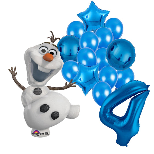 Olaf Frozen ballon set - 58x104cm - Folie Ballon - Olaf - Frozen - Themafeest - 4 jaar - Verjaardag - Ballonnen - Versiering - Helium ballon