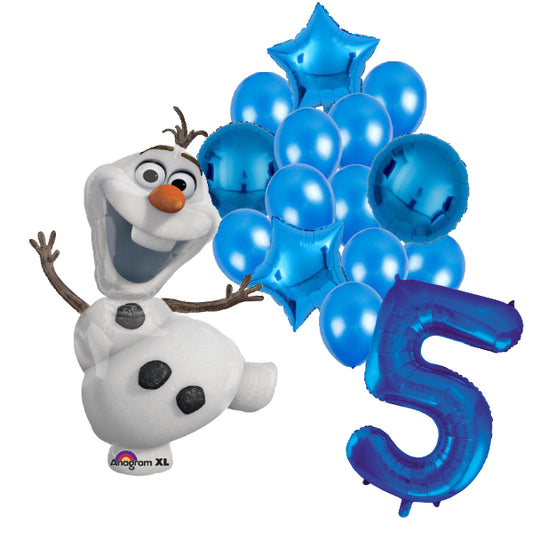 Olaf Frozen ballon set - 58x104cm - Folie Ballon - Olaf - Frozen - Themafeest - 5 jaar - Verjaardag - Ballonnen - Versiering - Helium ballon