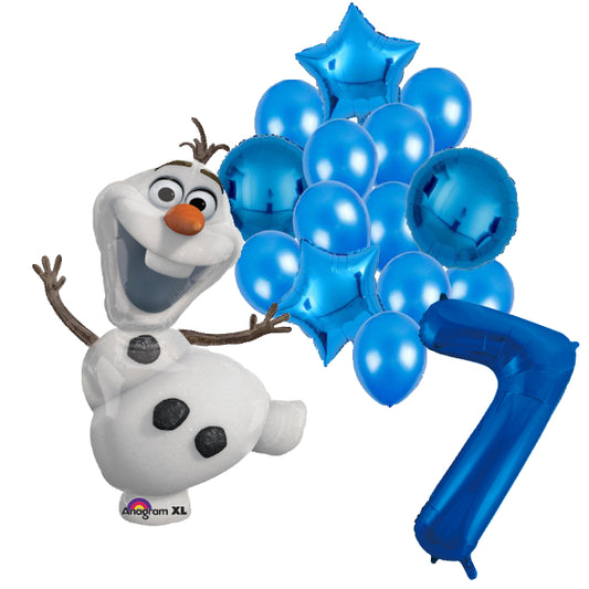 Olaf Frozen ballon set - 58x104cm - Folie Ballon - Olaf - Frozen - Themafeest - 7 jaar - Verjaardag - Ballonnen - Versiering - Helium ballon