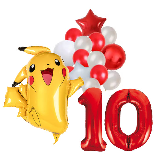 Pokemon Folieballon Set - 62x78cm - Pikachu - 10 jaar - Verjaardagsfeest