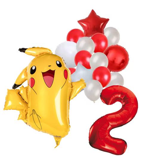Pokemon Folieballon Set - 62x78cm - Pikachu - 2 jaar - Verjaardagsfeest