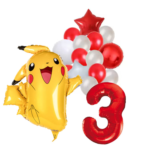 Pokemon Folieballon Set - 62x78cm - Pikachu - 3 jaar - Verjaardagsfeest