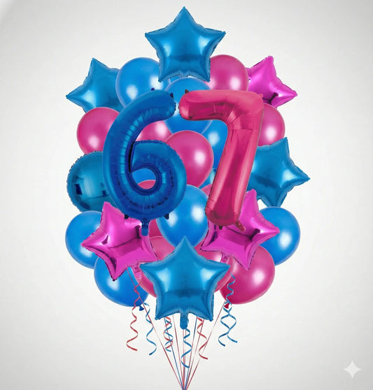 Six Seven Blauw Roze