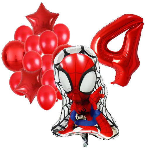 Spidey ballonnen pakket - 72x47cm - Folie Ballon set - Spiderman - Themafeest - 4 jaar - Verjaardag - Ballonnen - Versiering - Helium ballon
