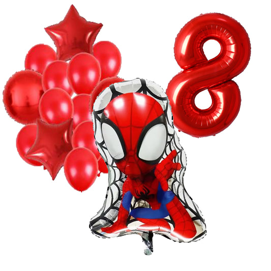 Spidey ballonnen pakket - 72x47cm - Folie Ballon set - Spiderman - Themafeest - 8 jaar - Verjaardag - Ballonnen - Versiering - Helium ballon