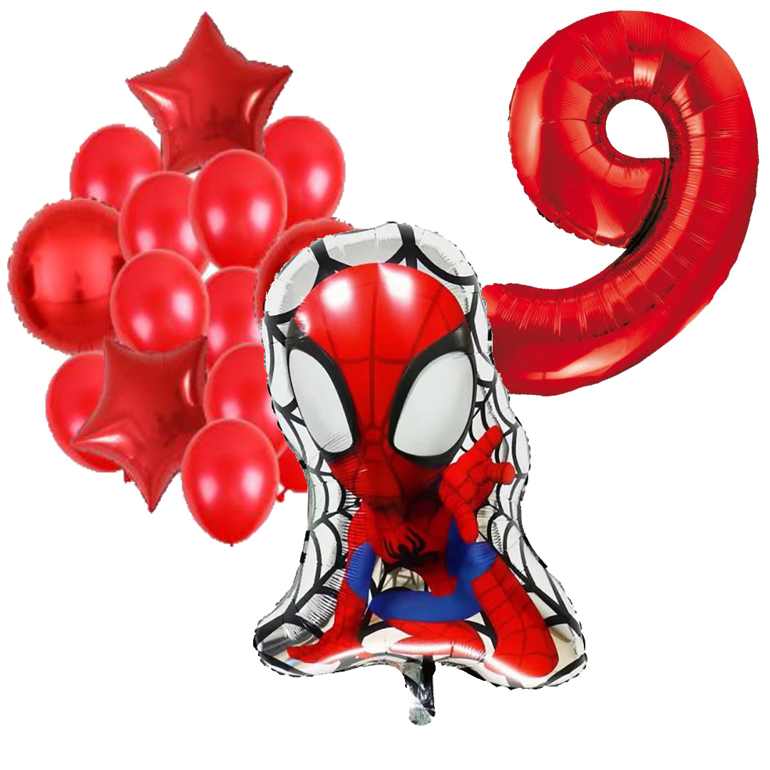 Spidey ballonnen pakket - 72x47cm - Folie Ballon set - Spiderman - Themafeest - 9 jaar - Verjaardag - Ballonnen - Versiering - Helium ballon